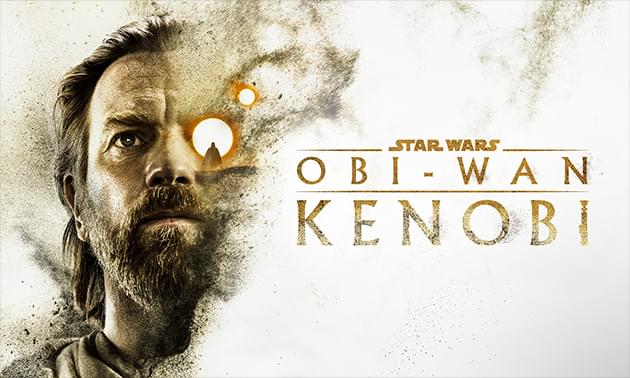 Pôster da série Obi-Wan Kenobi, com Obi-Wan em destaque em um cenário do universo Star Wars